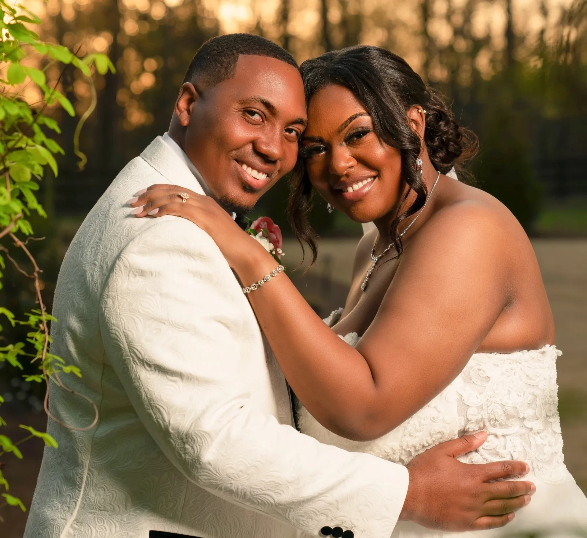 A man and woman posing for the camera.